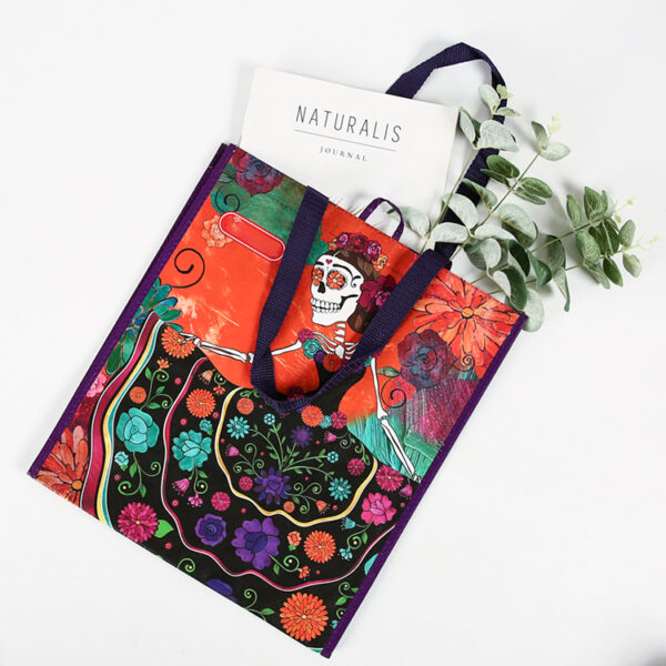 Eco friendly wholesale portable custom PP woven reusable grocery shopping bag - Image 3