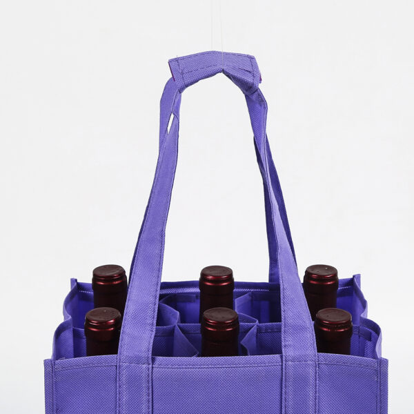 Eco friendly custom imprinted tote non woven wine bags - Image 4