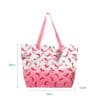 Hot selling custom pattern design women pink beach bag tote handbag