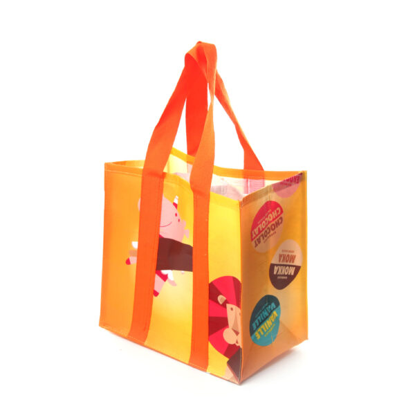 Eco friendly recyclable logo holographic custom tote bag with divider