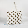Wholesale custom logo dot recycled woman cotton canvas shopping tote bag