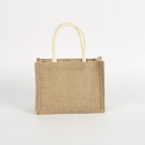 wholesale eco reusable small jute burlap tote shopping bags