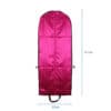 Custom made wholesale cheap hot pink color satin polyester wedding dresses costume suit cover garment bag