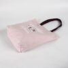 Custom reusable small pink cartoon cotton shopping tote bags for women
