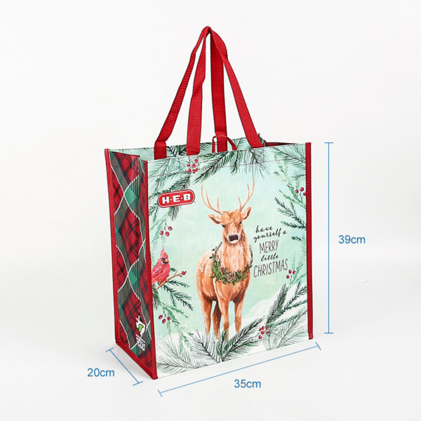 Eco friendly custom printed PP woven reusable shopping bags - Image 3