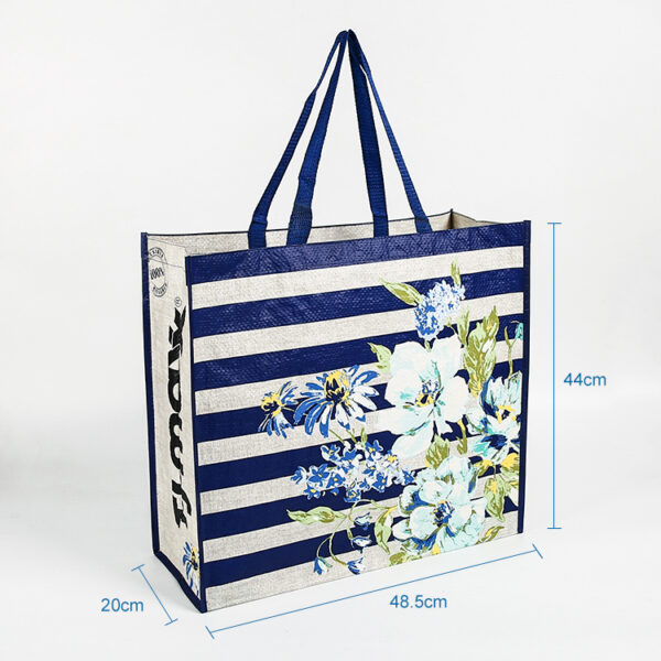 Wholesale custom logo laminated supermarket shopping tote pp woven bags - Image 3