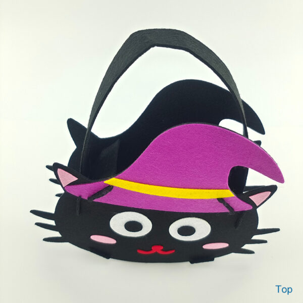 Wholesale splicing little gift child woman cat felt hand bag - Image 3