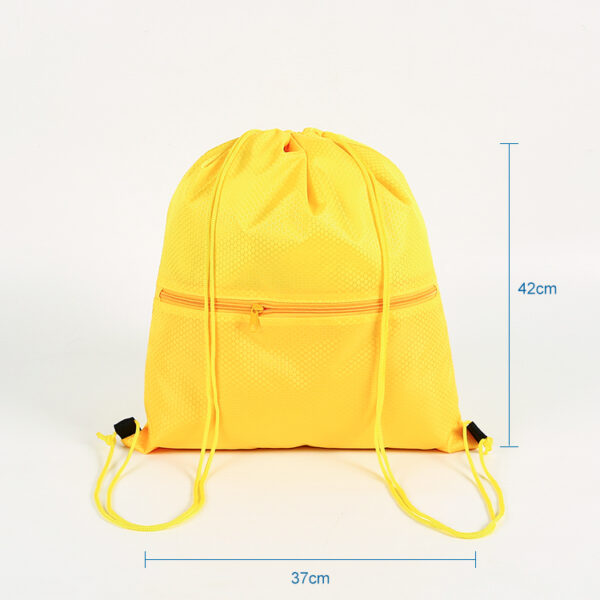 Custom waterproof washable durable shopping drawstring bag - Image 2