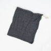 Eco friendly reusable shopping cotton mesh net black drawstring bag