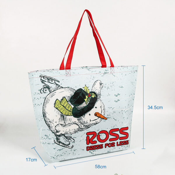 Eco friendly recyclable PP nonwoven customizable christmas tote bag - Image 3