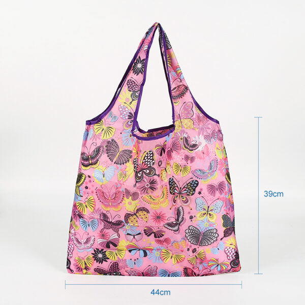 Eco friendly reusable large design 190T PET tote foldable shopping travel bag - Image 3