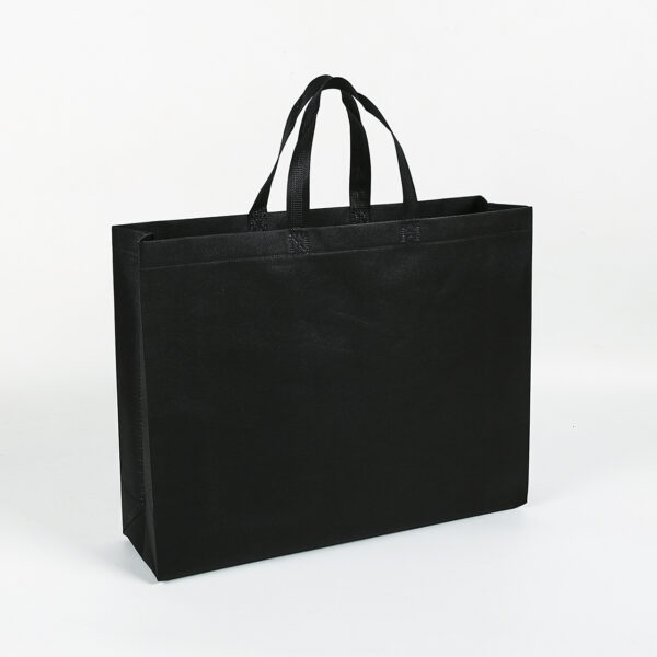 Custom printed no minimum matte black large capacity portable machine make shopping tote plain bag