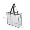 High quality custom design logo reusable clear shopping tote beach bag