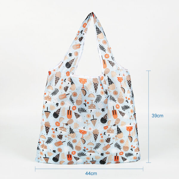 Eco friendly custom 190T PET foldable pocket tote bag - Image 3