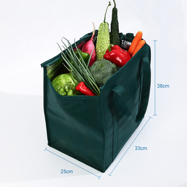 Wholesale high quality food fruit pp non woven cooler tote bag with zipper - Image 2