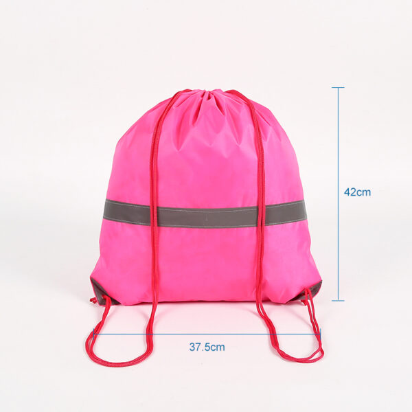 Wholesale custom fashion waterproof eco friendly recycled polyester christmas gift drawstring wrapping bag - Image 2