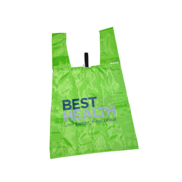 Heavy duty grocery large reusable 190t polyester foldable shopping tote bag