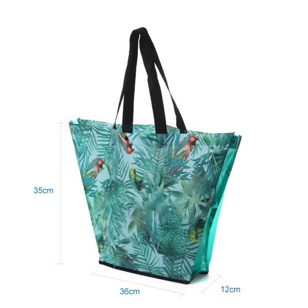 BSCI custom outdoor fashion eco friendly pp non woven shopping beach tote bag - Image 2