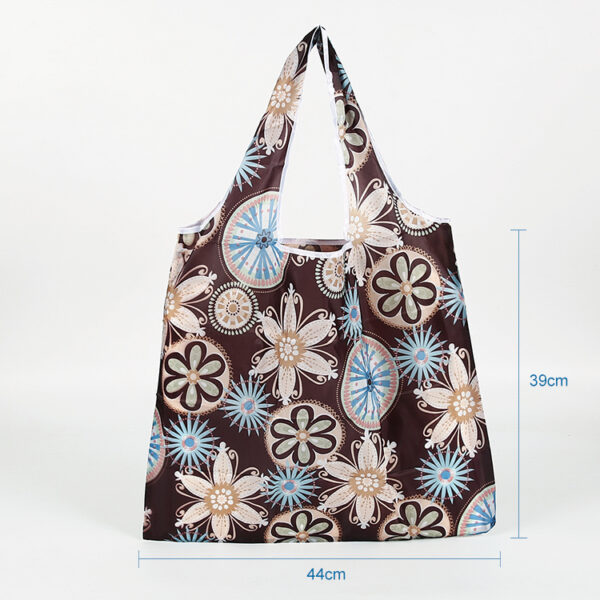 Eco friendly custom  190T PET foldable fabric tote bag - Image 3