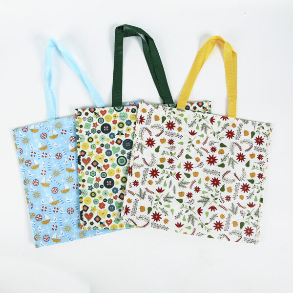 Wholesale gravure printing stitch-bonded tote woven stitchbond laminated rpet shopping bag - Image 2