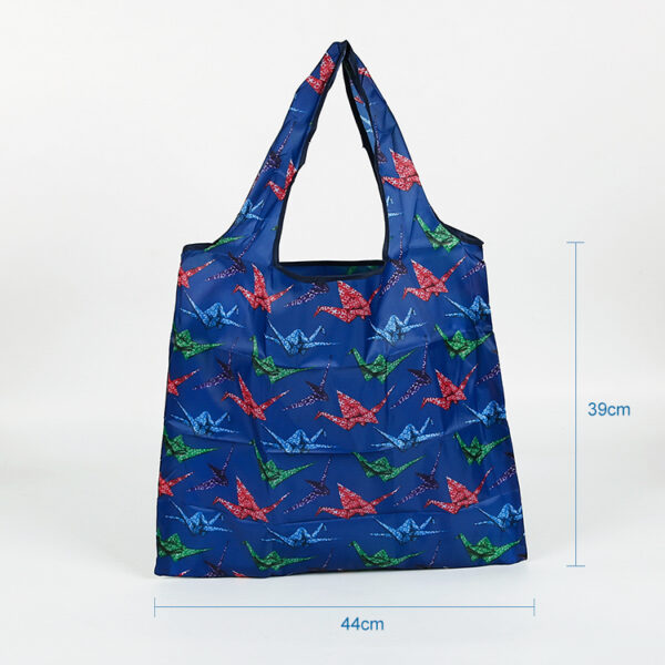 Promotional cheap high quality 190T PET shopping recycled foldable bag with logo - Image 3