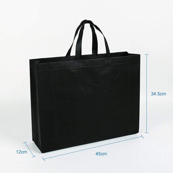 Custom printed no minimum matte black large capacity portable machine make shopping tote plain bag - Image 2