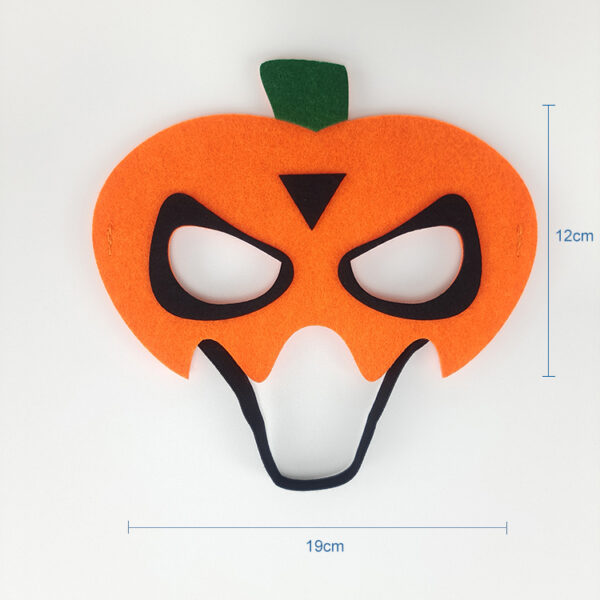 Custom kids child cute pumpkin halloween party felt eye mask - Image 2