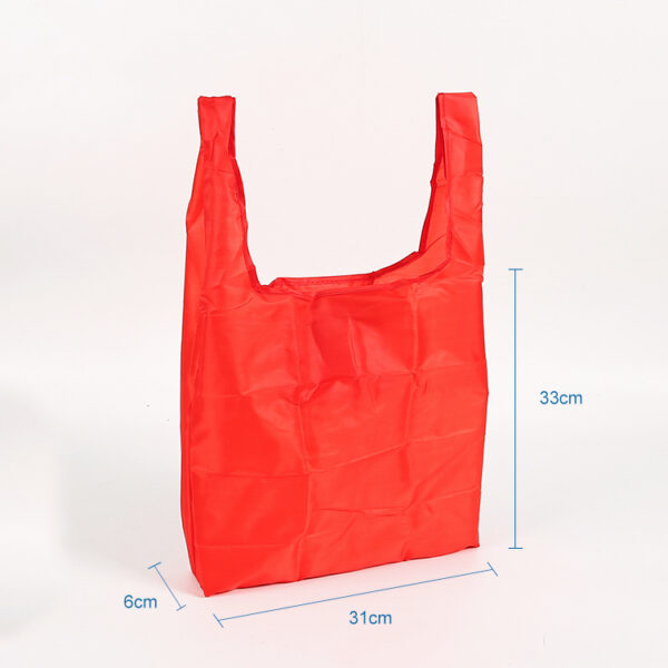 Eco friendly 190T PET reusable cheap promo tote rpet fold bag - Image 3