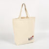 Custom new design eco friendly organic cotton canvas shopping tote bag with bottom