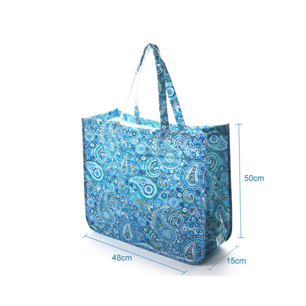 Promotional personalized recycle PP fabric non woven foldable large shopping bag - Image 2