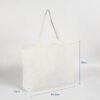 Wholesale organic reusable fashionable large white cotton canvas tote bag with custom logo