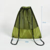 Customized promotional small green eco PET mesh package drawstring bag