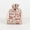 Custom printed jute jewelry dust bag drawstring foil xmas gift bags for perfume