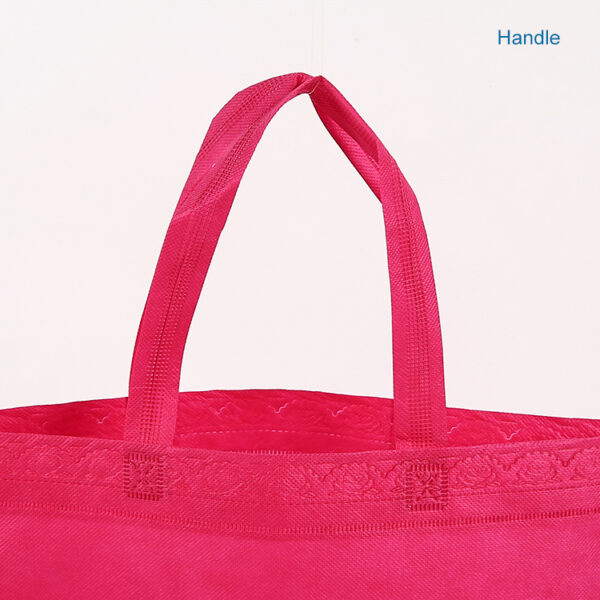 Reusable pink customizable business nonwoven clothing shopping bag - Image 4