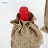 High quality wholesale jute single wine tote bottle bag