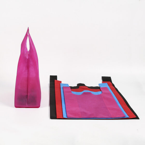 Custom logo eco-friendly silk screen printing PP non woven vest bag - Image 3