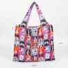Wholesale 190T PET large capacity fancy polyester sublimation tote travel foldable bags