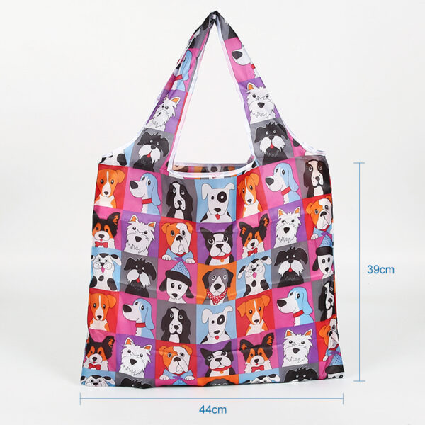 Wholesale 190T PET large capacity fancy polyester sublimation tote travel foldable bags - Image 3