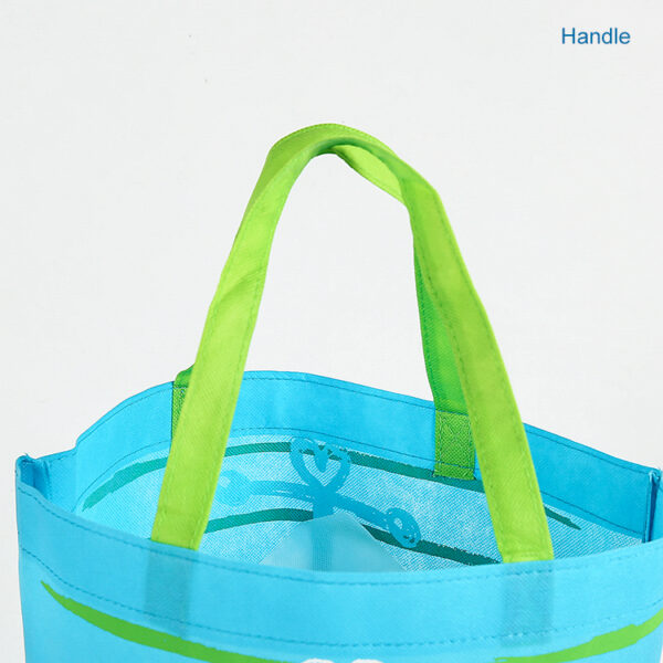 Customized reusable eco friendly color circle round bottom non woven tote shopping bag - Image 6