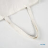 Wholesale organic reusable fashionable large white cotton canvas tote bag with custom logo