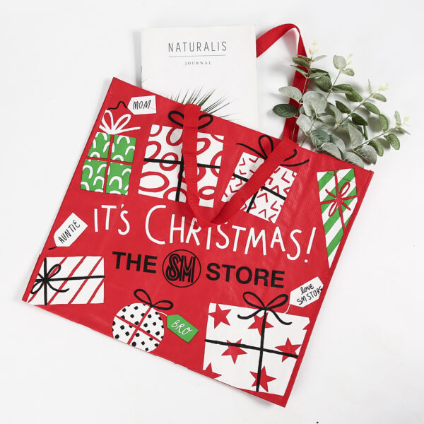 Wholesale reusable shopping PP woven reusable christmas bags - Image 2