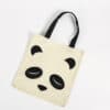 Small lifestyle printed panda nonwoven reusable grocery shopping portable tote bag for children