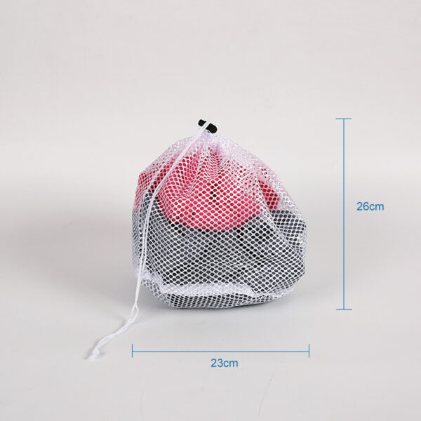 Storage foldable women travel compact small dirty washing net mesh fabric clothing drawstring laundry bag with drawstring - Image 2