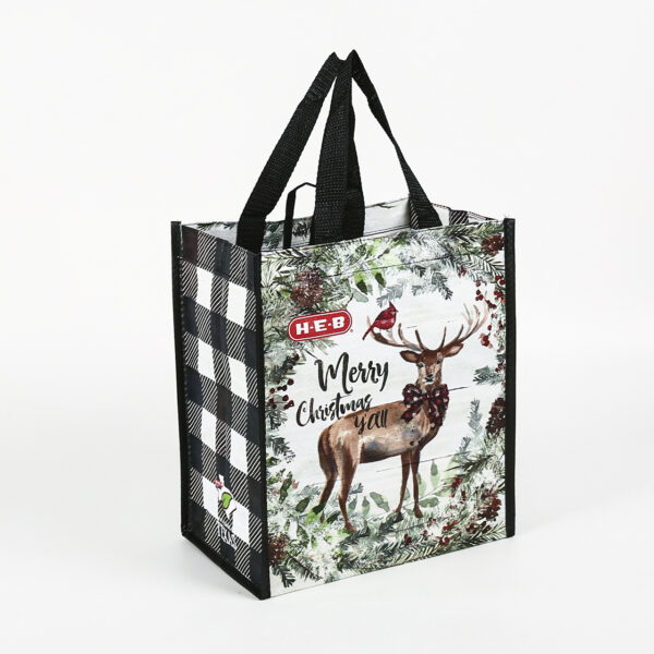 Custom print eco friendly reusable PP woven gift shopping bag