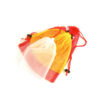 Customized colorful small vegetable reusable polyester net mesh drawstring bag