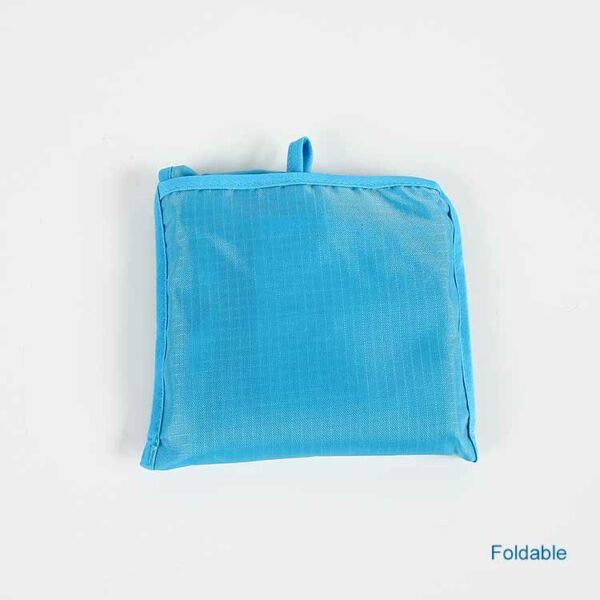 Custom eco recycle PET foldable grocery tote polyester reusable folding shopping bag - Image 3