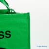 Wholesale portable geroverry green yellow pp woven customizable reusable shopping bag
