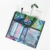Wholesale custom PP woven large sea beach tote bags with two front pockets