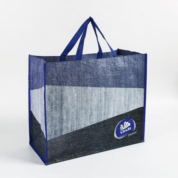 Wholesale custom PP woven reusable shopping bags with stuff bag