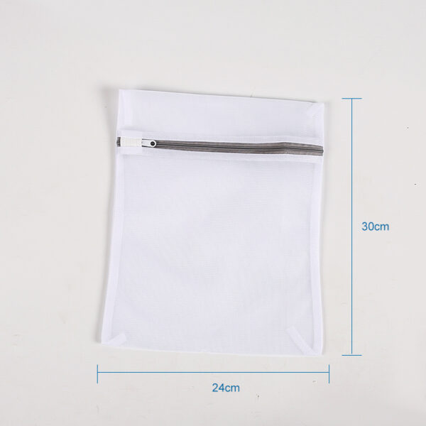 Eco friendly foldable travel clothes washing mesh laundry bag with zipper - Image 2